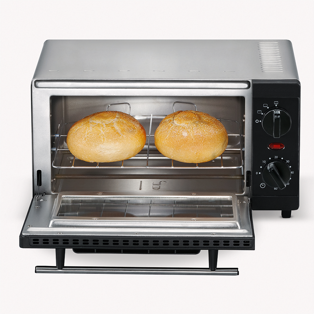 Mini horno - Horno tostador de mesa con hornillo 2 fuegos de 30 l, SEVERIN,  TO 2074 SEVERIN, negro