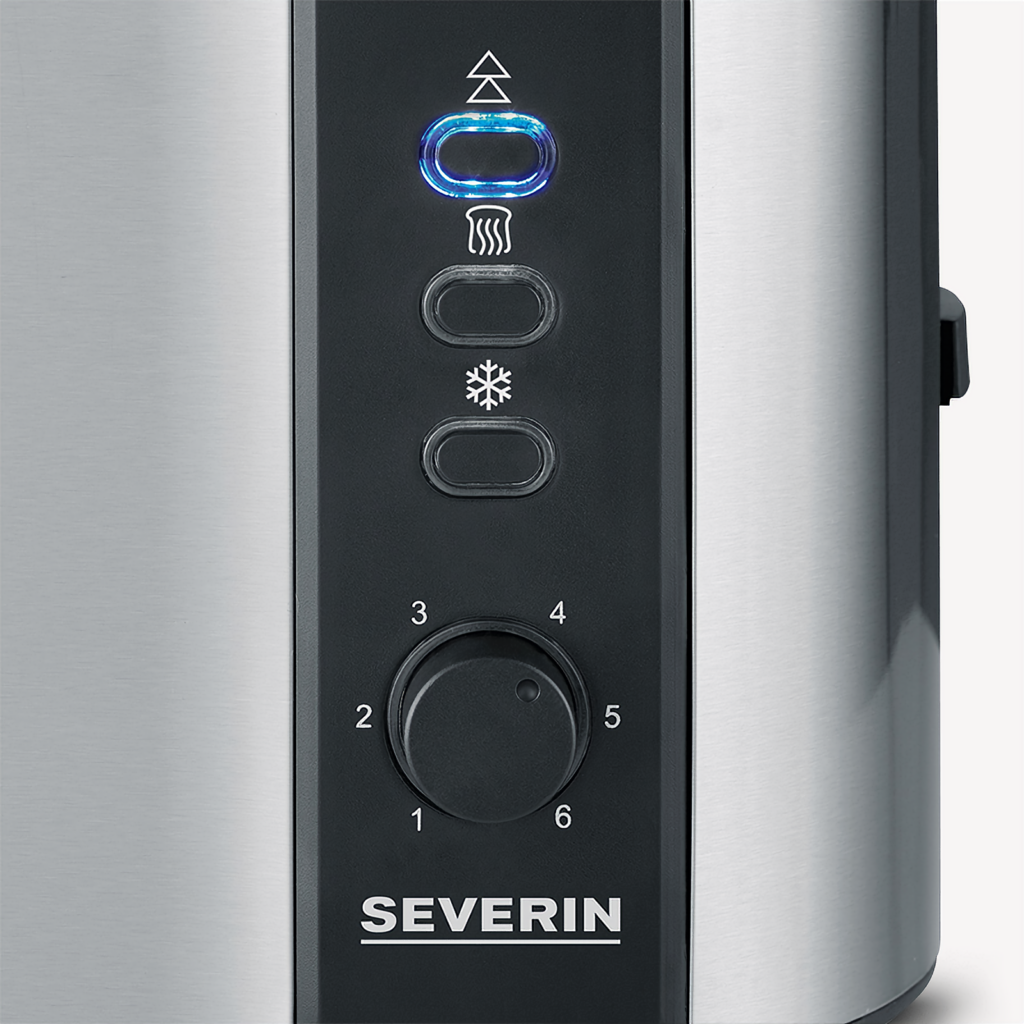 Severin Automatic Long Slot Toaster 4 Slice 1400W Brushed Stainless Steel  AT2509