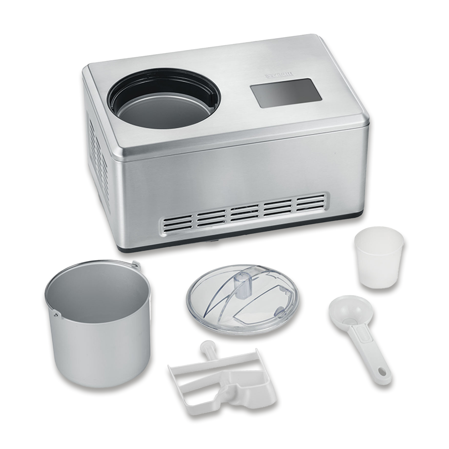 2-in-1 ice cream maker with yoghurt function and 2 ice cream