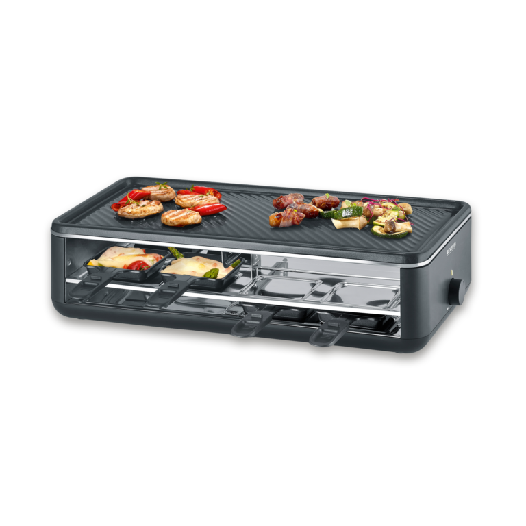 severin-raclette-und-fondue-pg-2365-black-line-lite-raclette-grill-mit-grillplatte-3