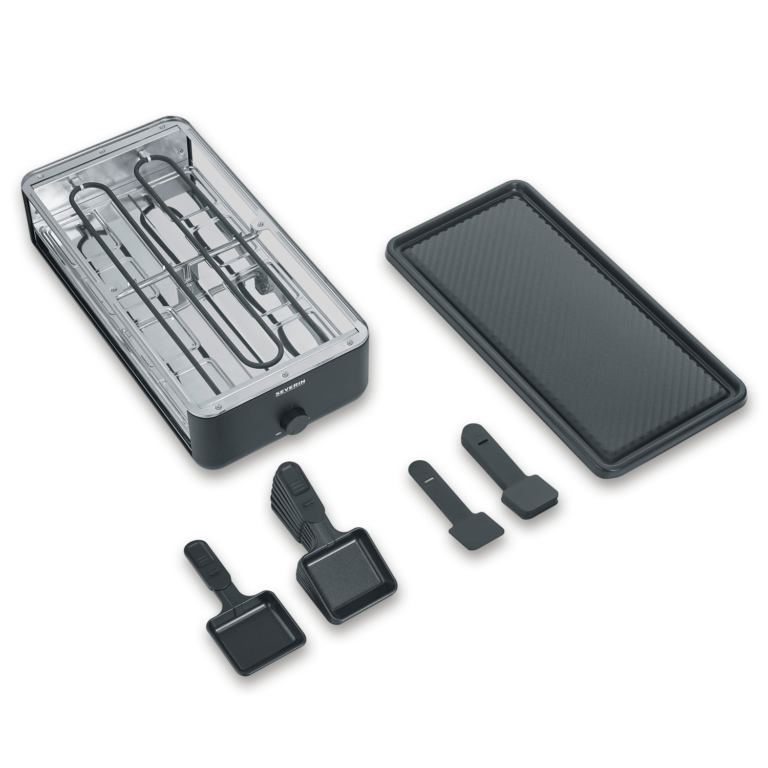 severin-raclette-und-fondue-pg-2365-black-line-lite-raclette-grill-mit-grillplatte-8