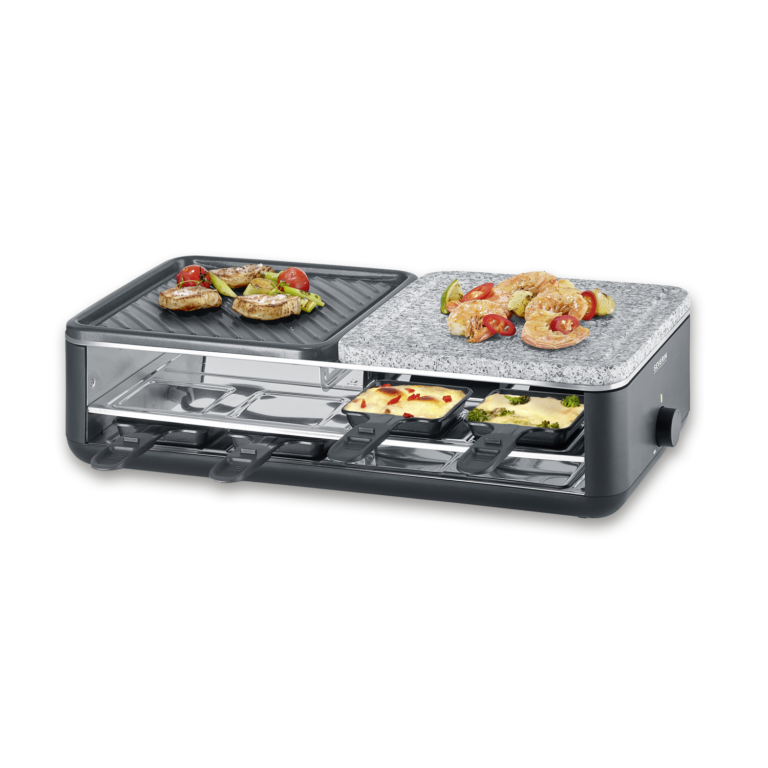severin-raclette-und-fondue-pg-2366-black-line-lite-raclette-grill-mit-naturstein-und-grillflaeche-3
